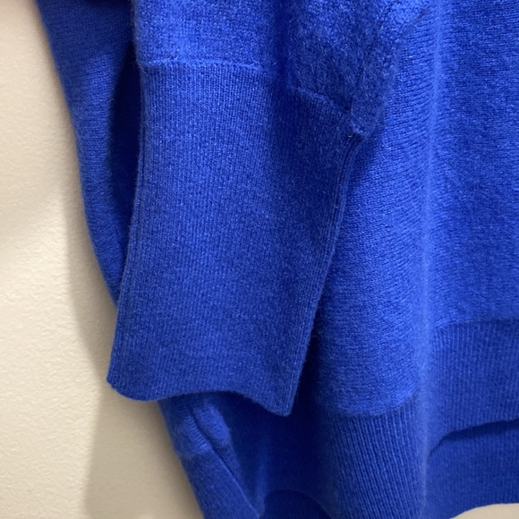 Tahari 100% 2 Ply Cashmere sweater pullover crewneck blue women’s size XL - Picture 4 of 5